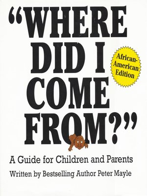 cover image of "Where Did I Come From?"--African-American Edition